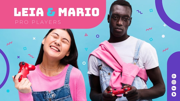 Videogame youtube cover template