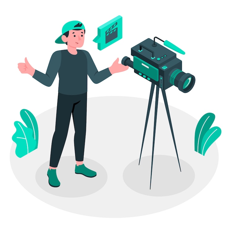 Free Vector videographer concept illustration
