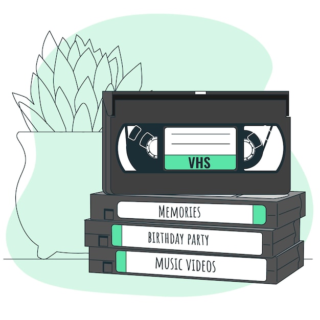 Videotape concept illustration