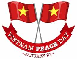 Free vector vietnam peace day banner design