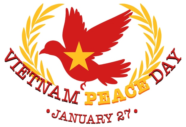 Design della bandiera del giorno della pace del vietnam