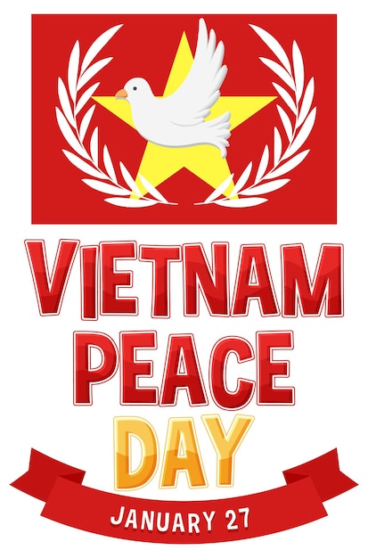 Free vector vietnam peace day banner