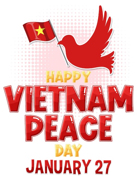 Vettore gratuito bandiera del giorno della pace del vietnam