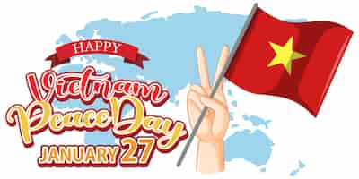 Free vector vietnam peace day banner