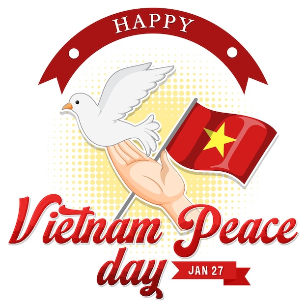 Бесплатное векторное изображение Знамя дня мира во вьетнаме