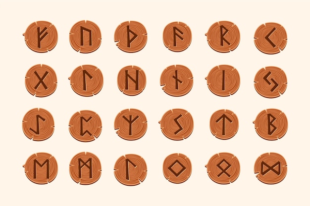 Free vector viking runes text effect design