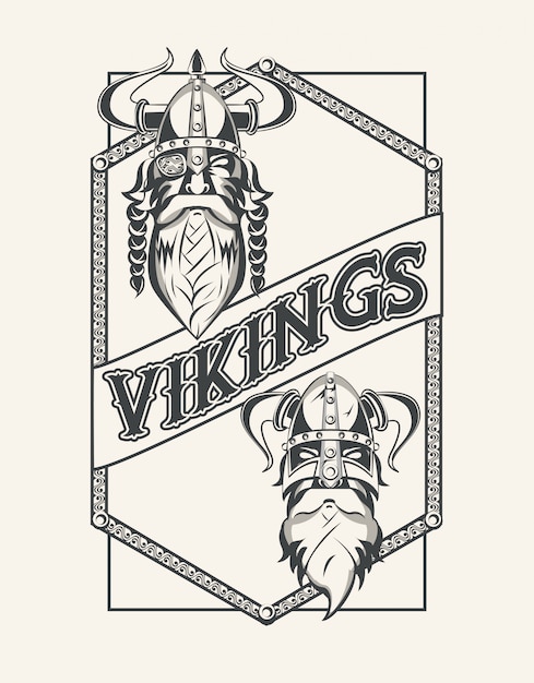 Vikings warriors printed tshirt