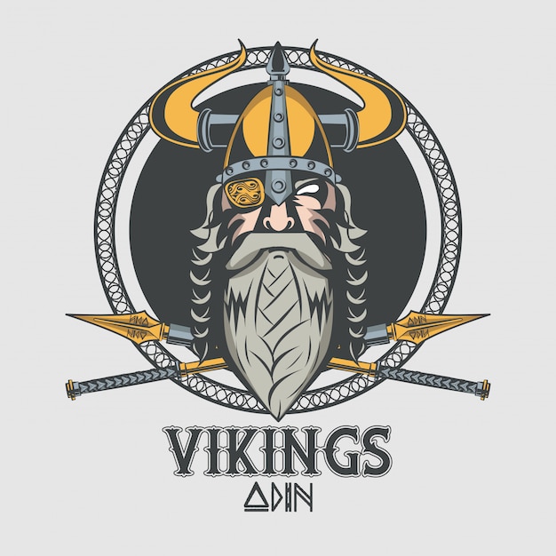 Free vector vikings warriors printed tshirt