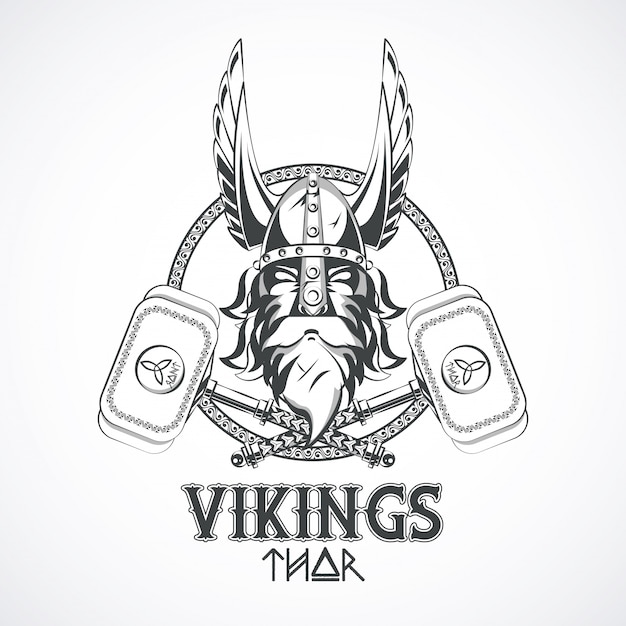Vikings warriors printed tshirt 