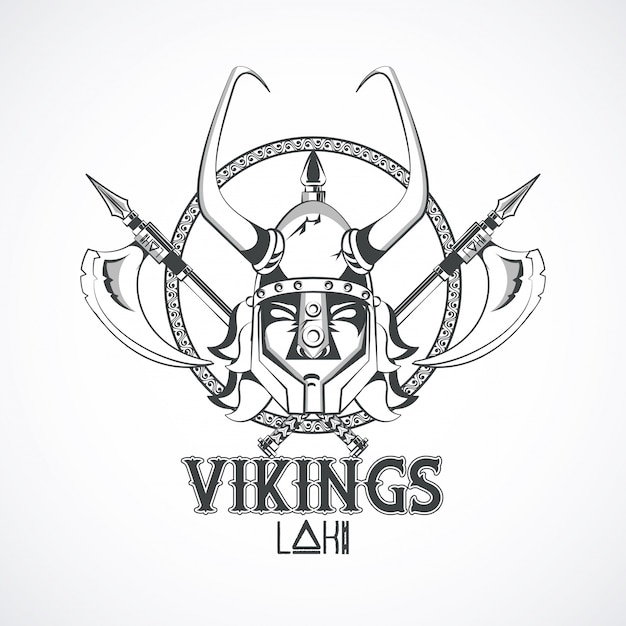 Free vector vikings warriors printed tshirt