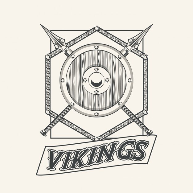 Vikings warriors printed tshirt 