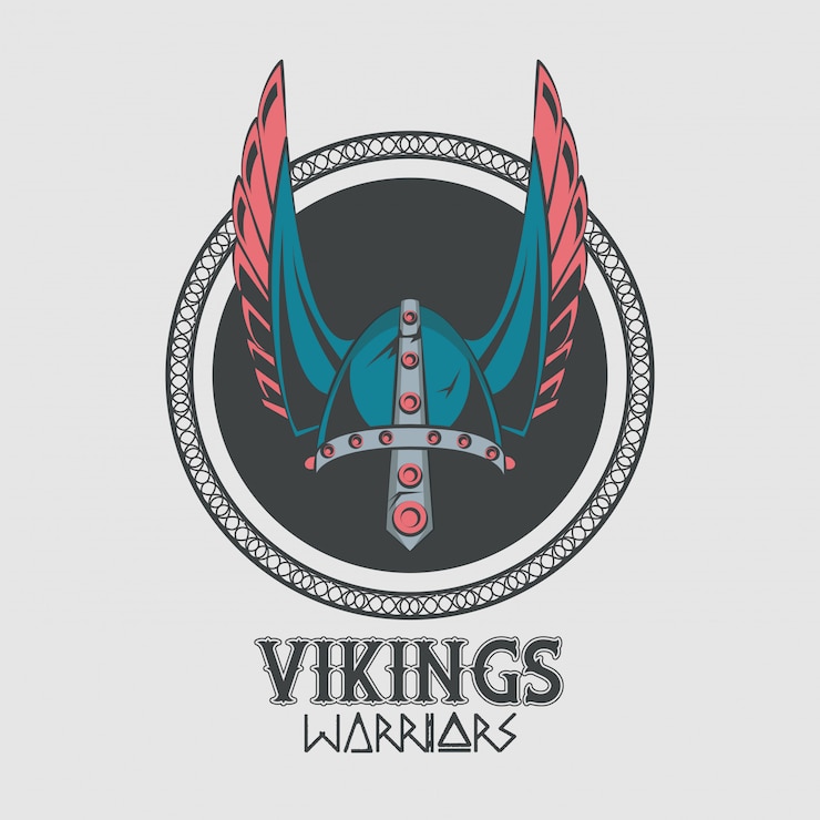 Free Vector vikings warriors printed tshirt 