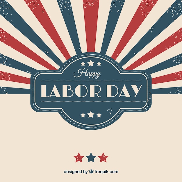 Free vector vintaga labor day background