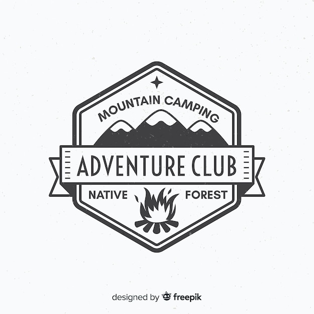 ビンテージの冒険のロゴの背景