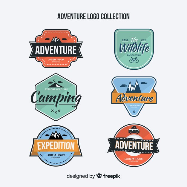 Vintage adventure logo collection