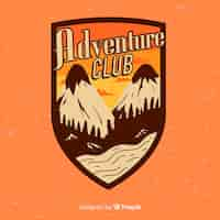 Free vector vintage adventure logo template