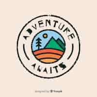 Free vector vintage adventure logo