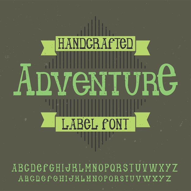 Free vector vintage alphabet typeface named adventure.