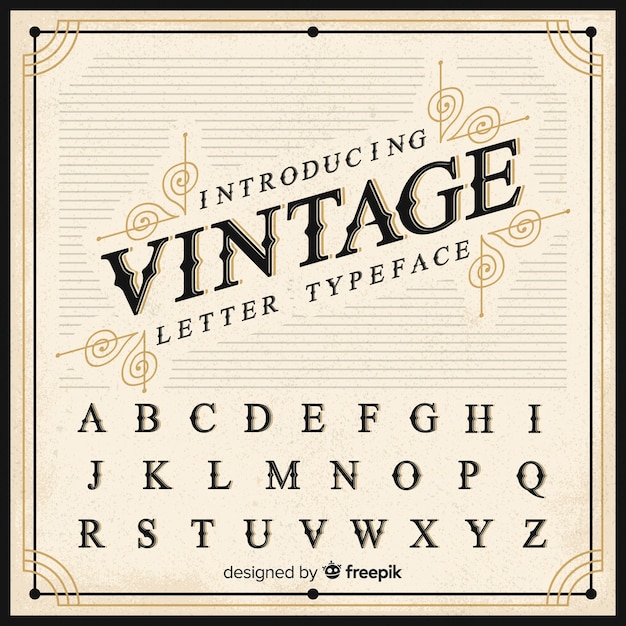 Vintage alphabet