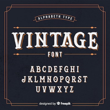 Free Vector | Vintage alphabet