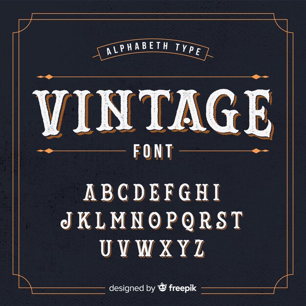 Vintage alphabet