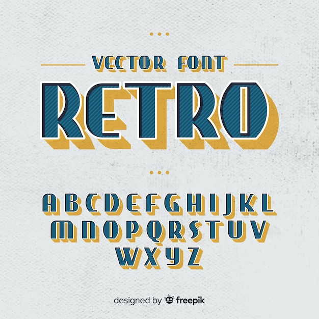 Free vector vintage alphabet