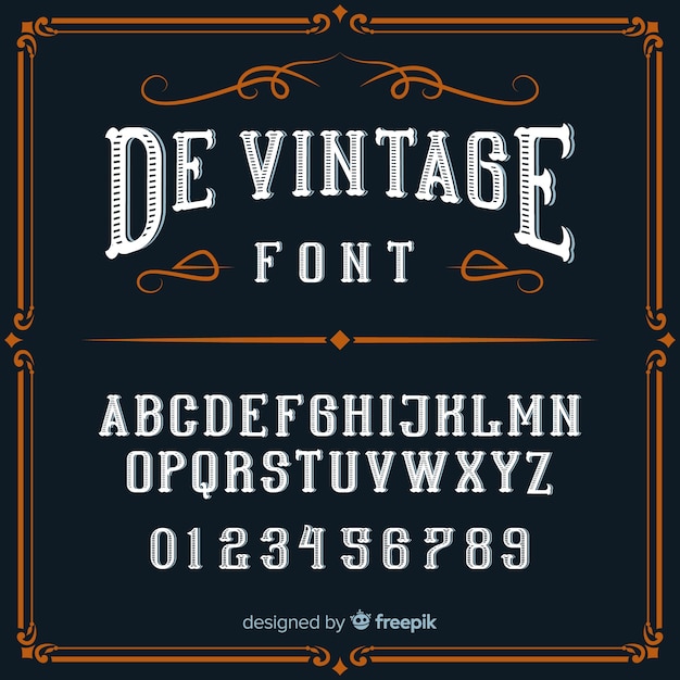 Free vector vintage alphabet