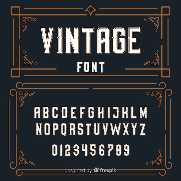 Free vector vintage alphabet