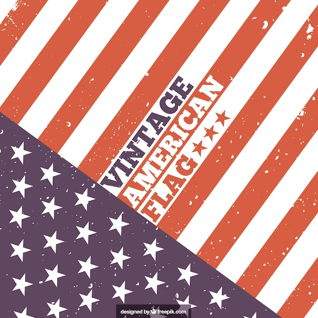 Free vector vintage american flag background