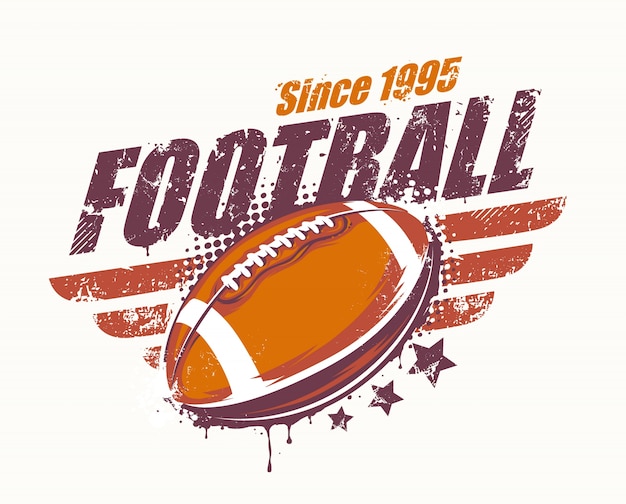 Free vector vintage american football badge