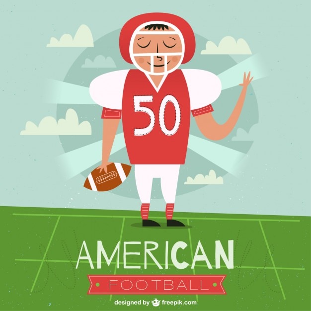 Free vector vintage american football player