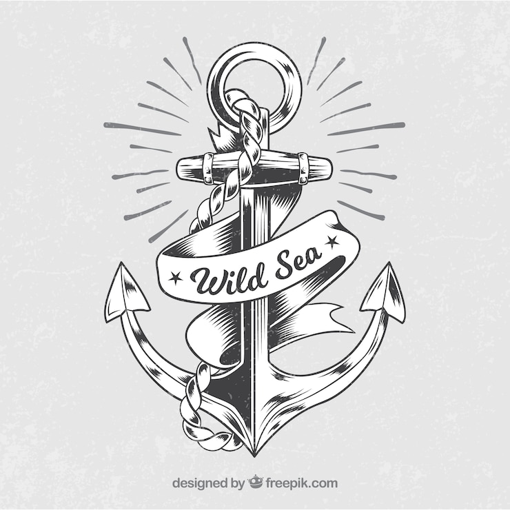 Free Vector vintage anchor background