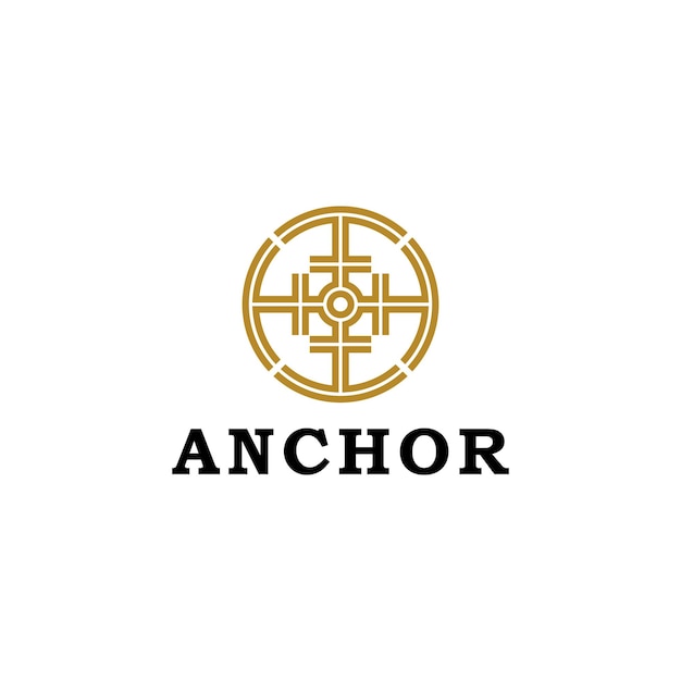 Vintage of anchor nautical symbol logo design