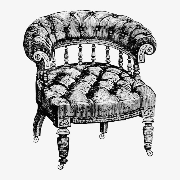 Vintage armchair illustration