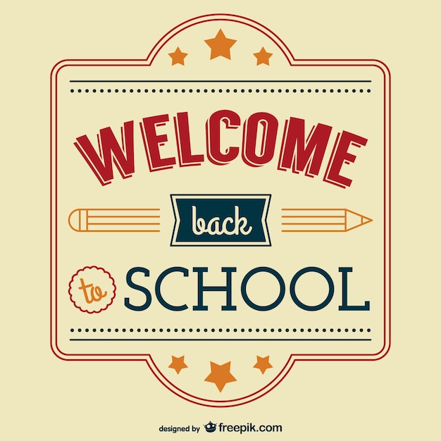 Vintage back to school vector