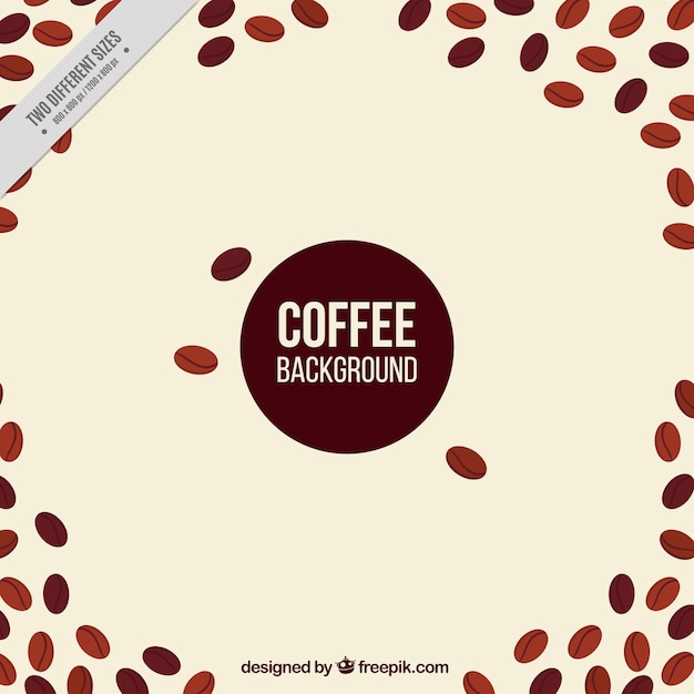 Free vector vintage background of coffee beans