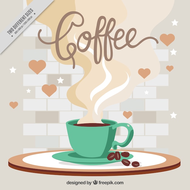 Free vector vintage background of coffee cup