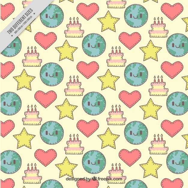 Free Vector vintage background of earth day celebration