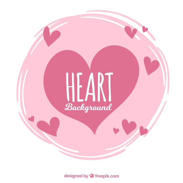 Free vector vintage background of hearts