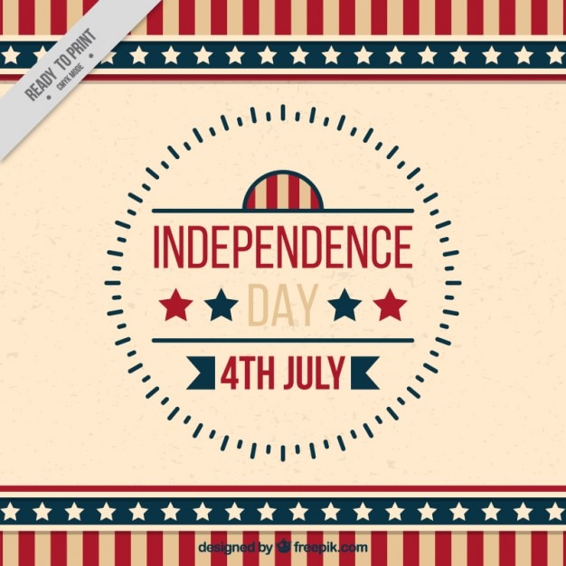 Free vector vintage background of independence day