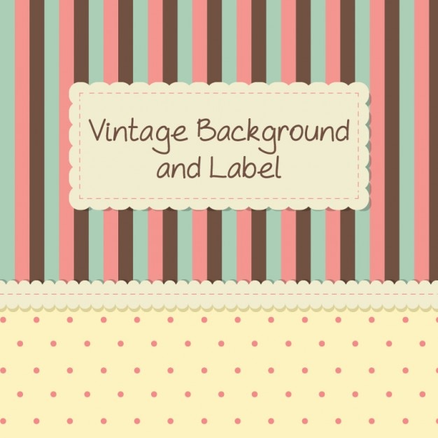 Free vector vintage background and label