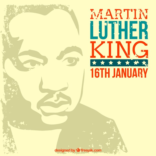 Vintage background of martin luther king day