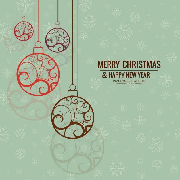 Vintage background of ornamental christmas balls