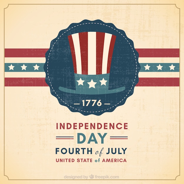 Free vector vintage background for usa independence day