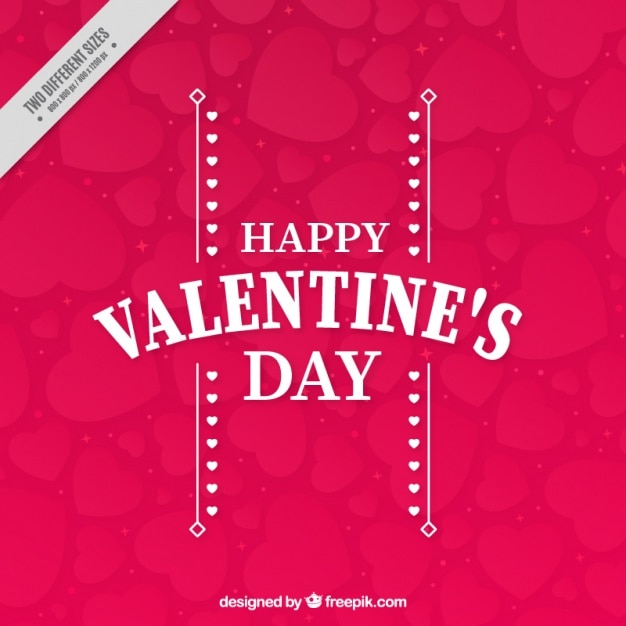 Free vector vintage background of valentine hearts