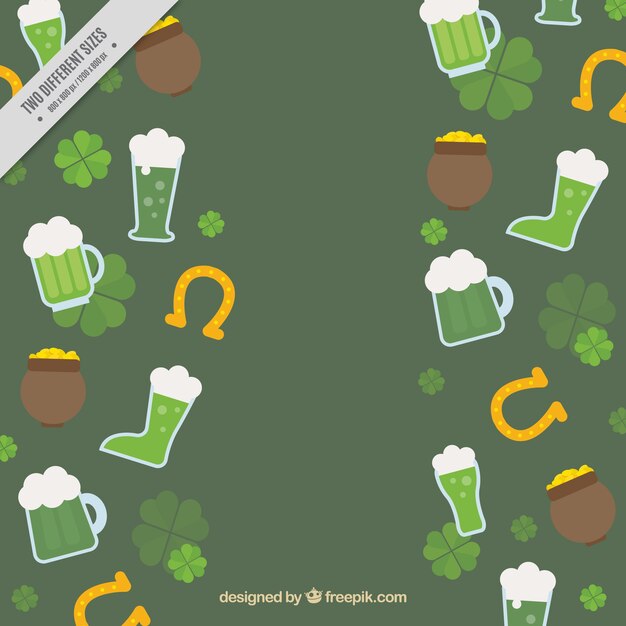 Vintage background with traditional elements of saint patrick