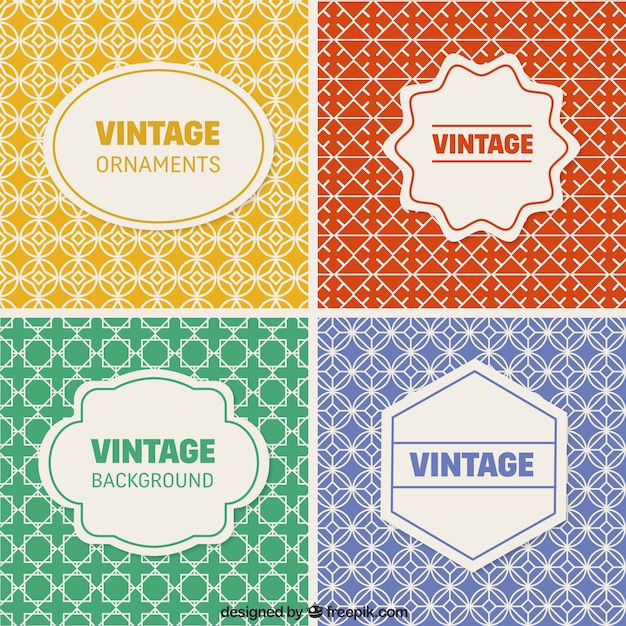 Free vector vintage backgrounds collection