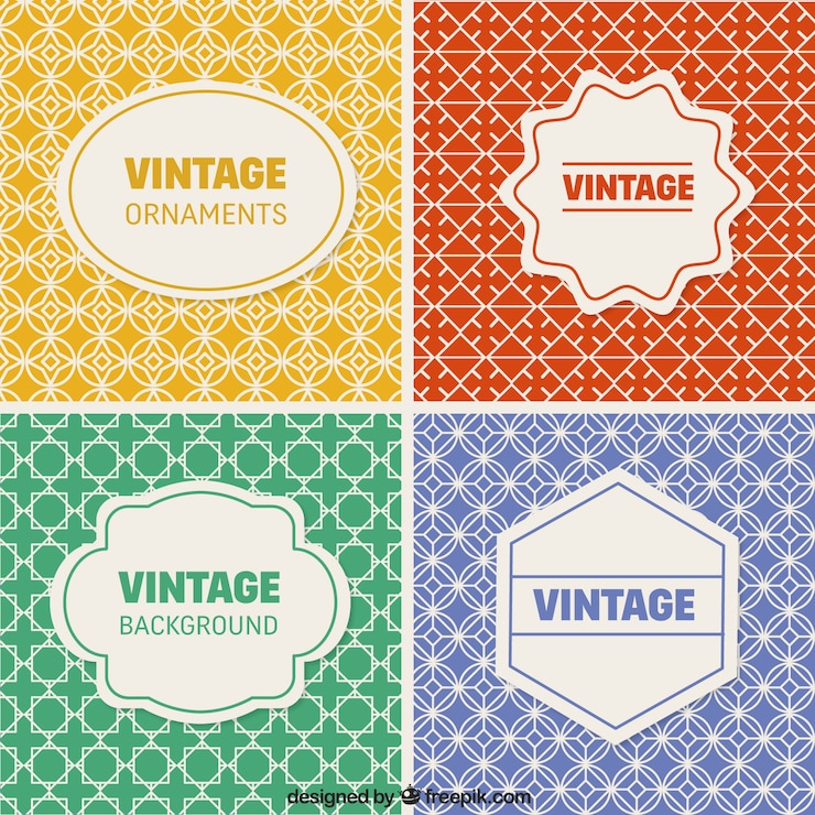 Free Vector vintage backgrounds collection