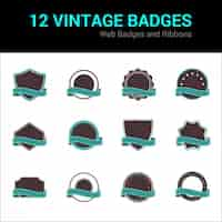 Vettore gratuito collezione vintage badge