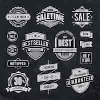 Free vector vintage badge collection